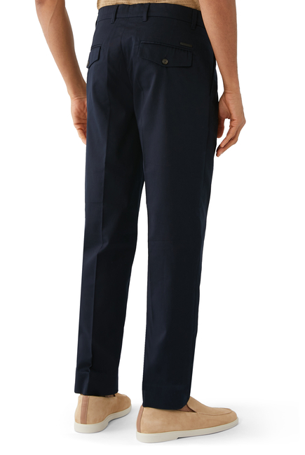 Twill Straight Fit Trousers