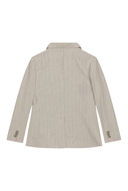 Kids Single-Breasted Linen Jacket