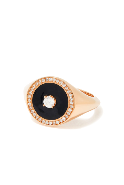 Fizzy Pinky Ring, 18k Rose Gold & Diamonds