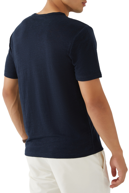 Short Sleeve Crewneck Linen T-Shirt