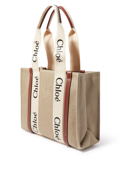 Woody Canvas Logo Tote Bag