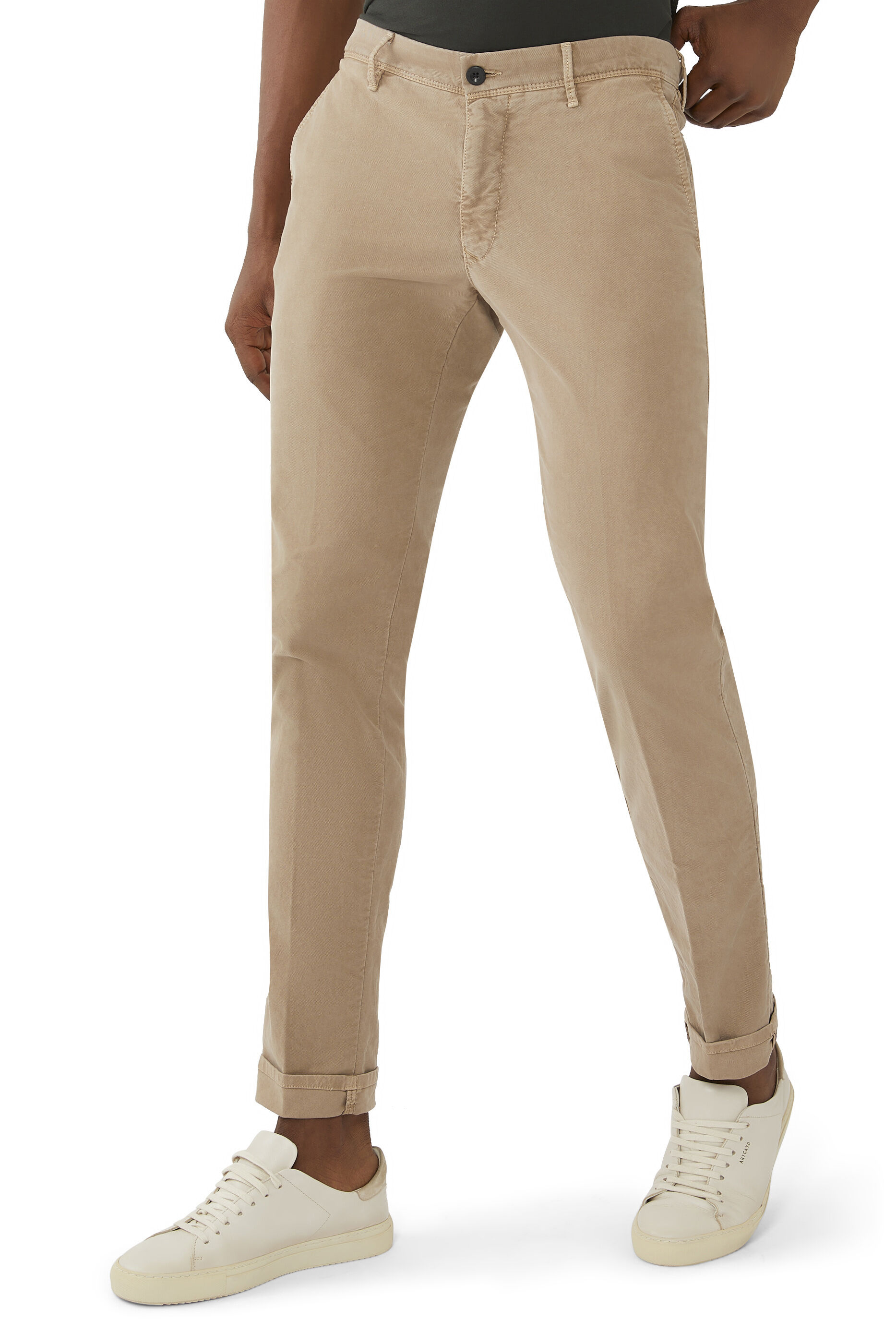 Slowear Tekno Gab Drawstring-waist Regular-fit Straight Woven Trousers in  Green for Men | Lyst