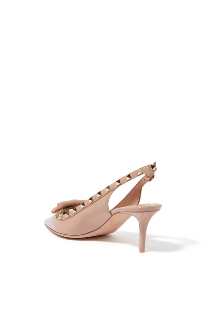 Rockstud 60 Bow Slingback Pumps