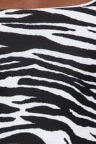 Zebra Print One Shoulder Bikini with Tie Bottom