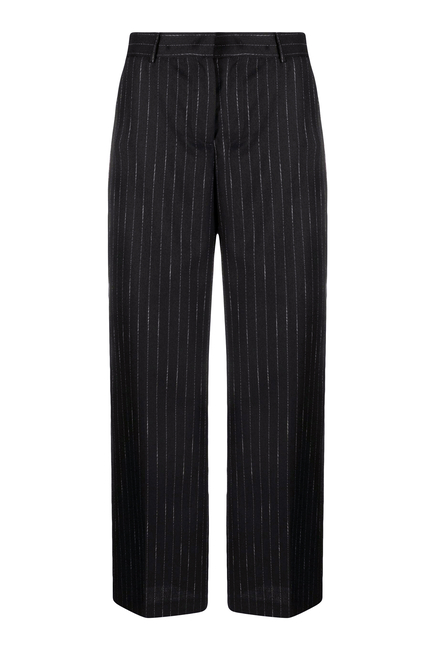 Pinstripe Wide Leg Trousers