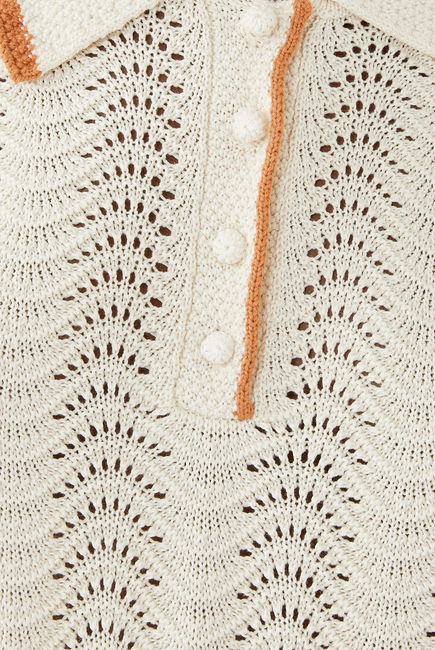 Junie Textured Knit Polo
