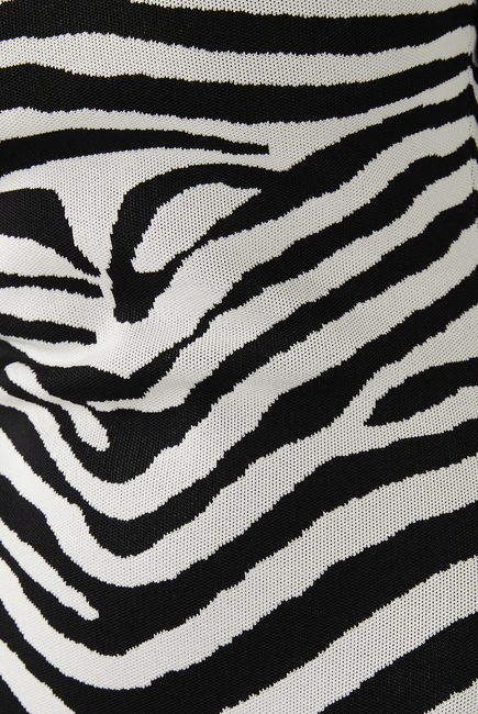 Zebra Jacquard Maxi Dress