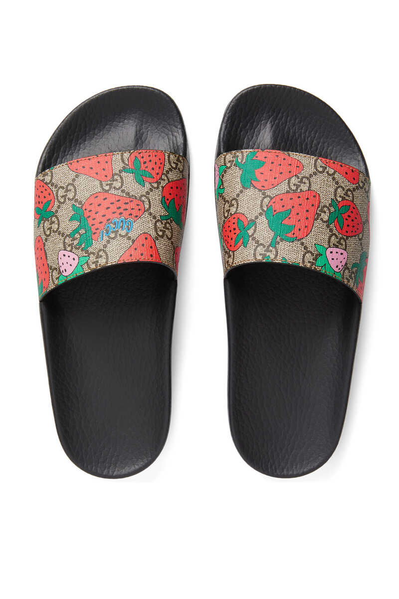 Buy Gucci GG Strawberry Slides - Womens for AED 1250.00 Flats ...