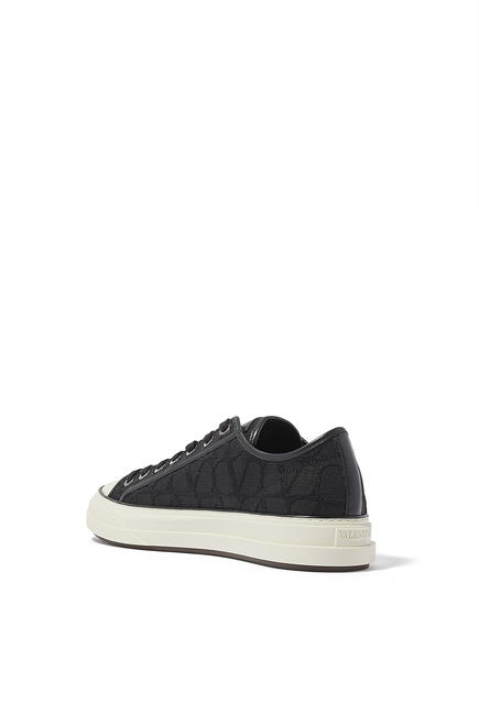 Valentino Garavani Toile Iconographe Totaloop Low-Top Sneakers