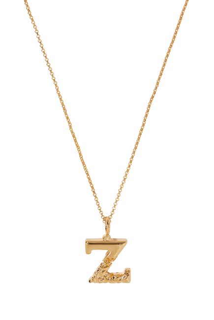 Chloé Alphabet Brass Necklace