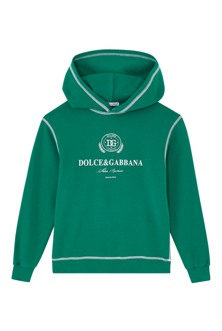 Logo-Print Jersey Hoodie Sweatshirt