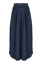 Crinkle Wide-Leg Trousers