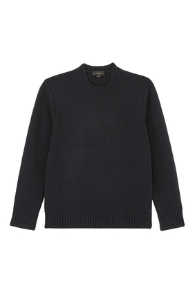 Relaxed Ribbed Crewneck