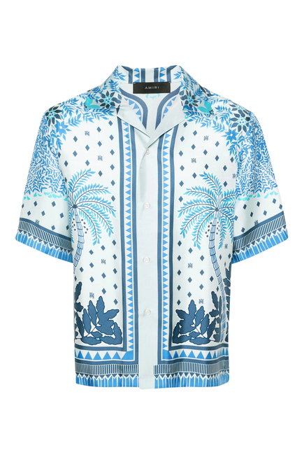 Palm Tree Silk Twill Shirt