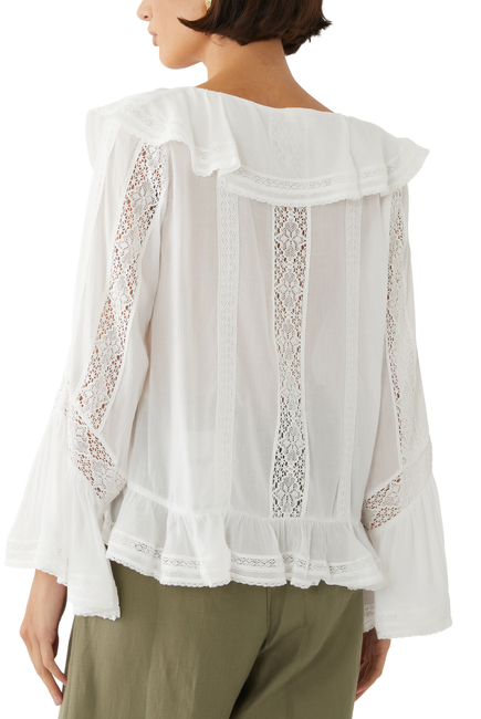 Fleur Lace Frill Blouse