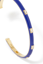 Stone Cuff Bracelet, 18k Gold-Plated Brass