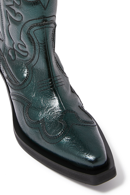 Mid Shaft Embroidered 40 Western Boots