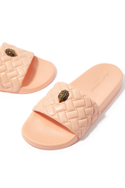 Meena Eagle Faux-Leather Slides