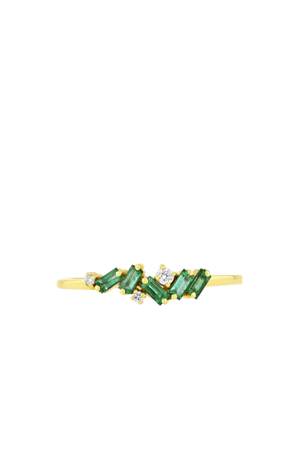 Emerald Cluster Ring