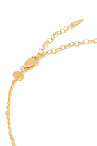 Leaf Charm Choker, 18K Gold Plated Sterling Silver