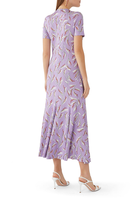 Short-Sleeve Printed Dress