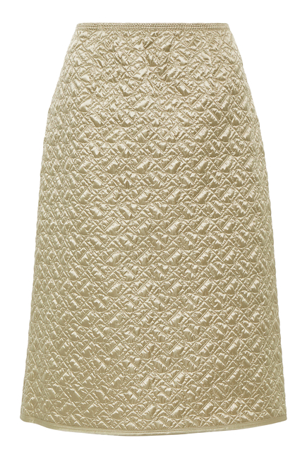 Quilted Knee-Length Skirt