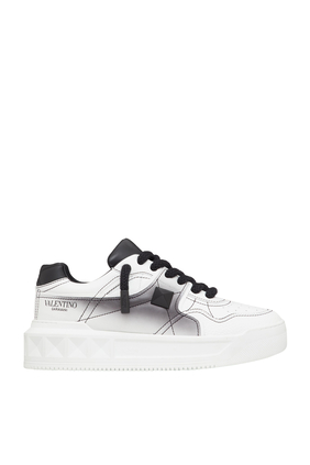 Valentino Man Lace-Up Sneakers I Total Black – Valentino Shoes UAE