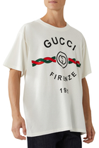 'Gucci Firenze 1921' Cotton Jersey T-Shirt