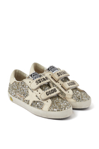 Kids Old School Junior Glitter Sneakers