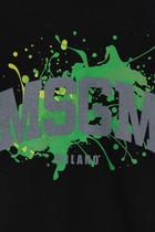 JB T-shirt SS w MSGM Logo w Splash Print:GREY:12Y