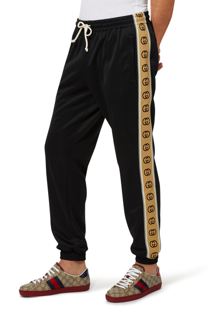 bønner bidragyder bekymring Buy Gucci Interlocking GG Technical Jersey Jogging Pants - Mens for AED  4500.00 Trousers | Bloomingdale's UAE