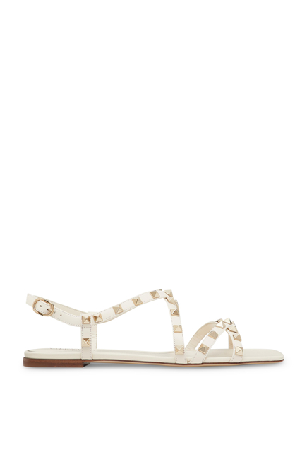 Valentino Garavani Rockstud Flat Leather Sandals