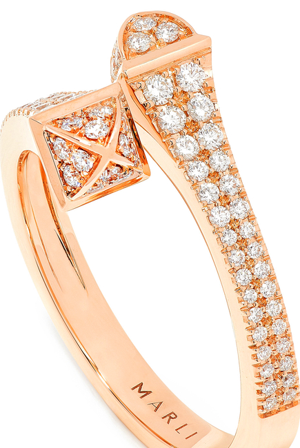 Cleo Ring, 18k Pink Gold & Diamonds