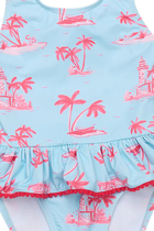 Kids Lighthouse Island Sustainable Skirt Swimsuit