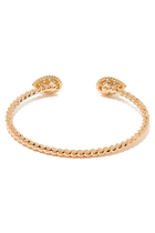 Serpent Bohème double motif bracelet, paved with diamonds, in yellow gold