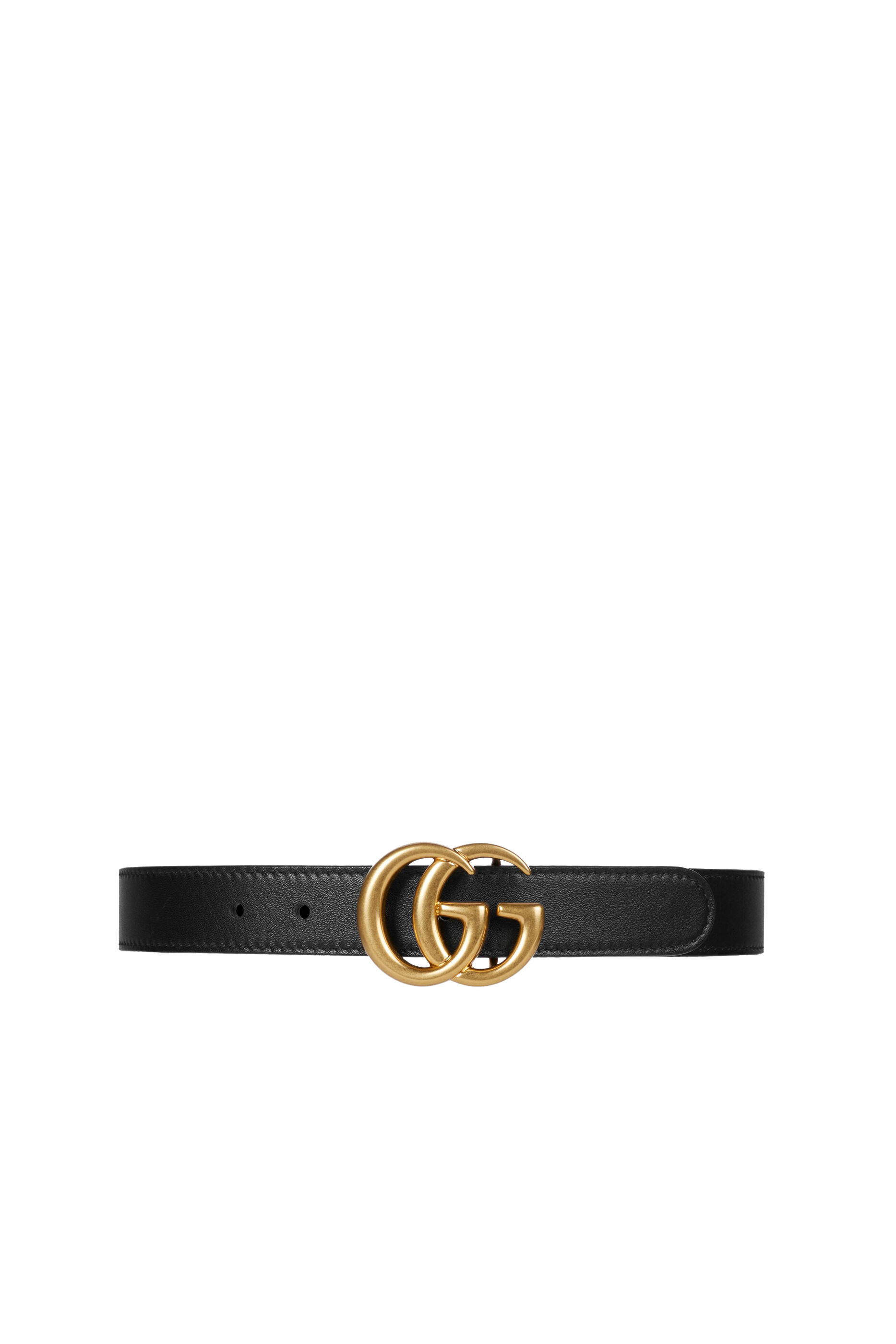 gg buckle slim leather belt