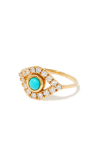 Evil Eye Extra Large Turquoise Ring