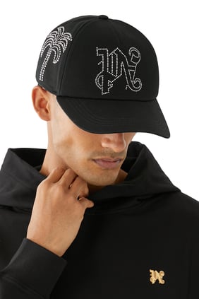 PA Milano Stud Cap in black - Palm Angels® Official