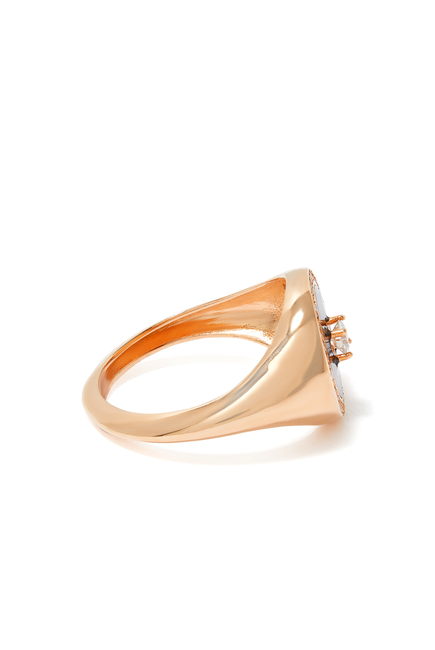 Fizzy Pinky Ring, 18k Rose Gold & Diamonds