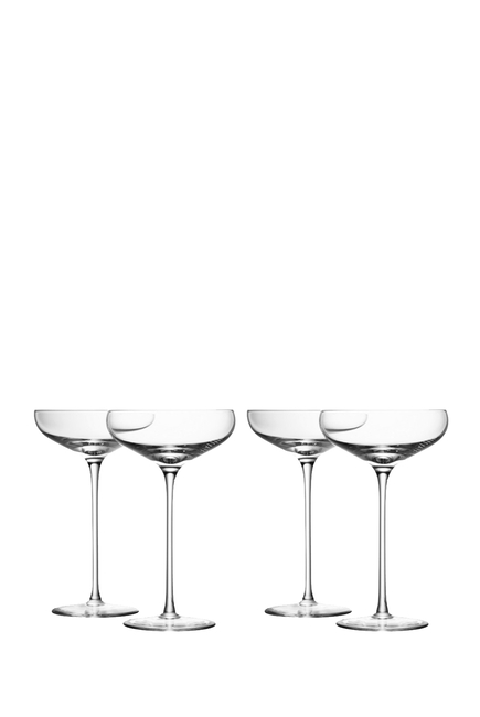 Champagne Saucers, Set of Four