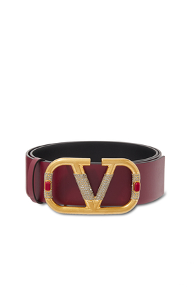 Valentino Garavani Embellished V Logo Belt