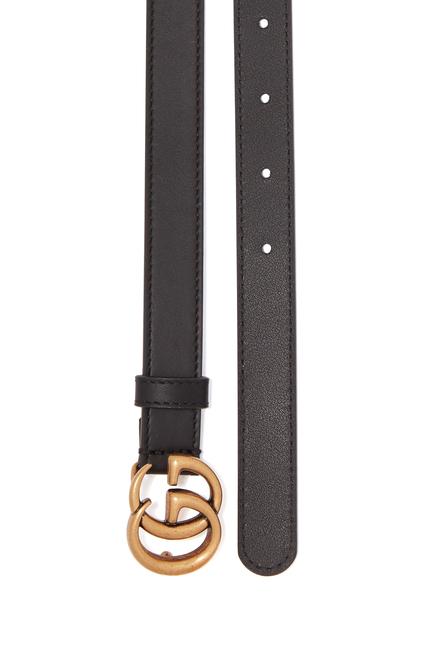 Buy Gucci Slim Leather Double G Belt for Womens | Bloomingdale's UAE