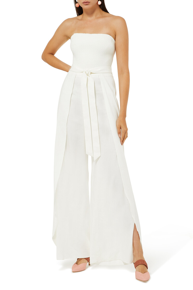 Buy Alice Olivia Bebe Strapless Jumpsuit Womens For Aed 00 00 Jumpsuits Bloomingdale S Uae