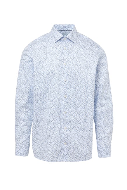 White Floral Signature Twill Shirt