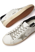 Super-Star Sneakers with Suede Star and Black Heel Tab