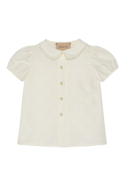 Kids GG Star Cotton Jacquard Shirt