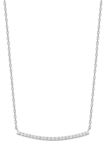 Curve Medium Chain Necklace, 18k White Gold with Diamonds