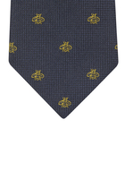 Jacquard Bee Emblem Tie