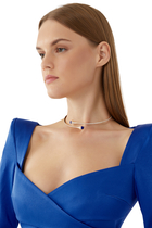 Cleo Choker, 18k Rose Gold, Lapis Lazuli & Diamonds