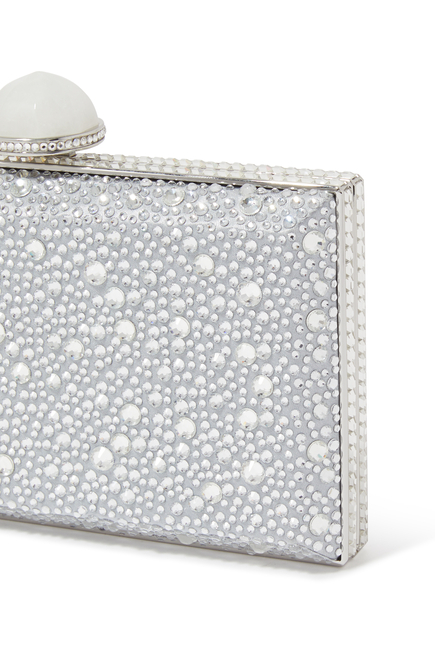 Skylar Crystal Caviar Rhine Clutch